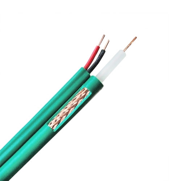 Picture of Roll 300m RG59 coax + 2x 0,81 green color